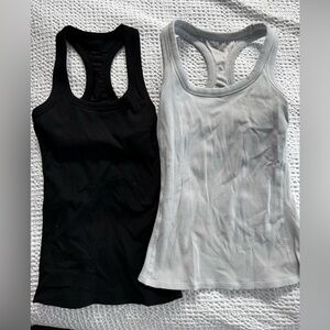 ALO Yoga Women's Racerback Tank Tops - Black & Light Gray
